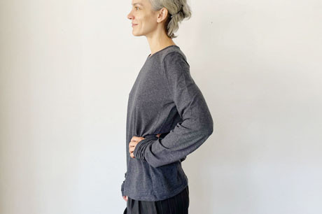 Dark Grey Basic Long Sleeves T Shirt