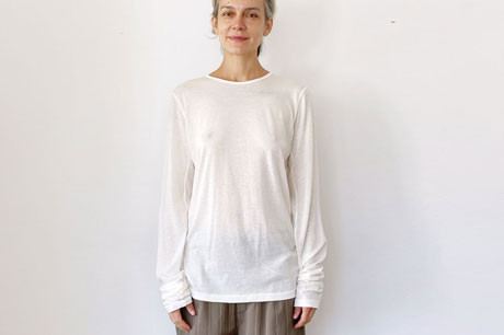 White Basic Long Sleeves T Shirt